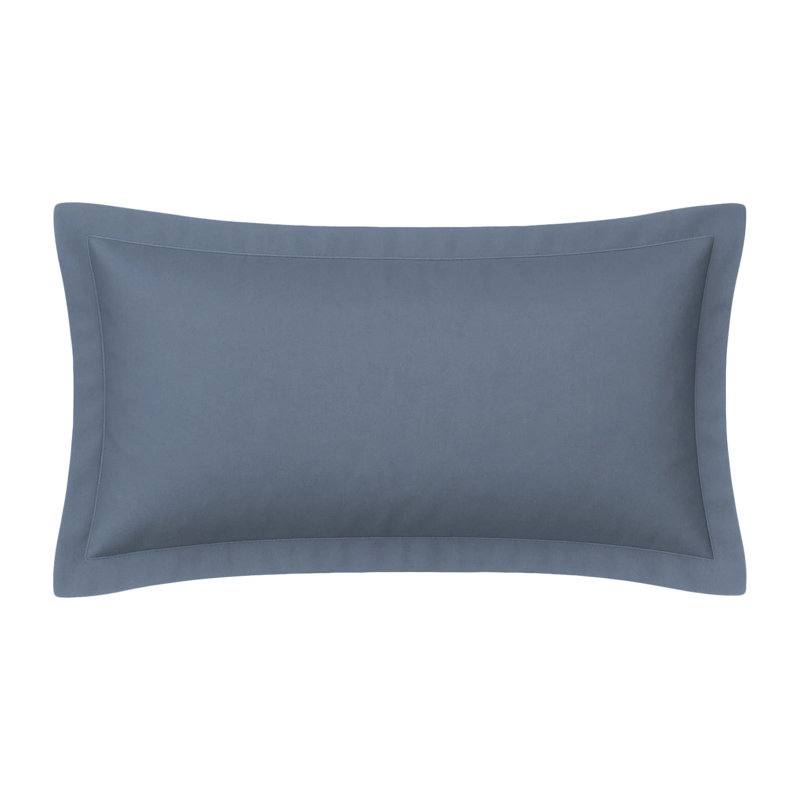 100% Cotton-Tie Closure Sham, Blue