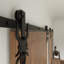Ensemble de quincaillerie à deux portes sans dérivation à conception simple Black Rustic Imperial (porte non incluse)-70477120