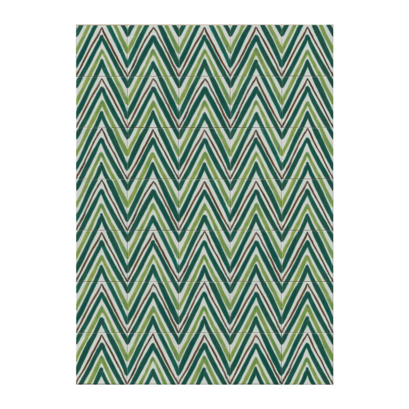 Sol Tappeto 2 - 6" x 6" Porcelain Encaustic Tile