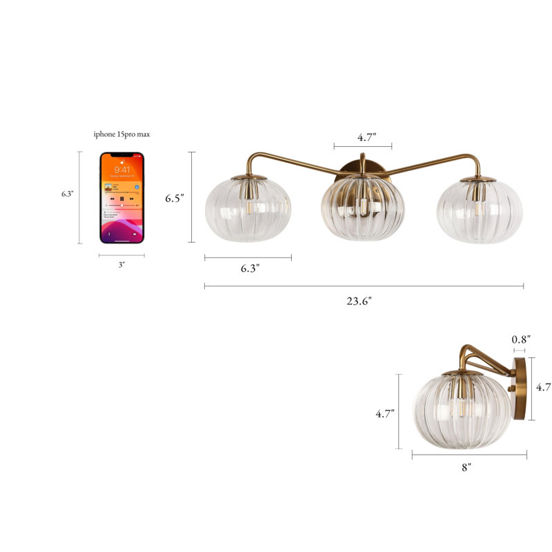 Ulah 3 - Light Dimmable Vanity Light