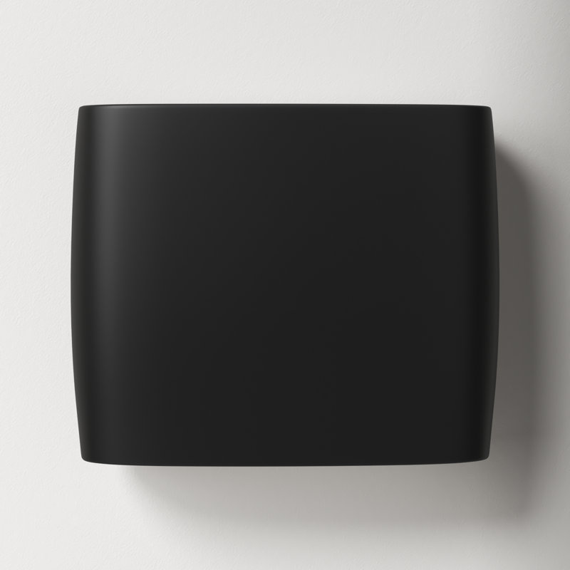 Logan Outdoor Ceramic Wall Light, LED, Matte White/Champagne Gold, 9.75" H x 12" W x 4" D