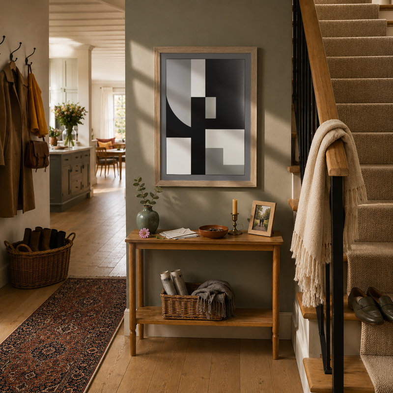 Contrast Geometric - Print, A2 - 59.4 x 42.0 cm, Oak
