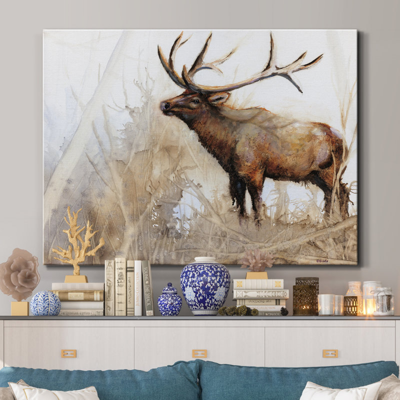 Orignal majestueux - reproduction sur toile tendue, H 27 po x l 18 po x P 1 po