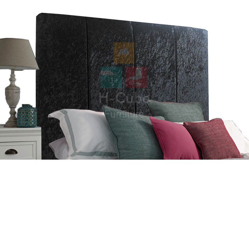 Alton Upholstered Headboard, Black, Double (4'6)
