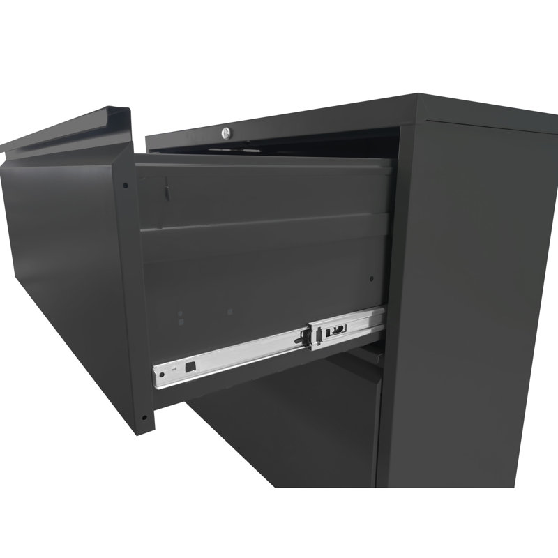 4 Drawer Metal File Cabinet With Lock, Steel Build, Tilt, Full Extension Drawers For Office/Home Organization And Maintenance Keeping