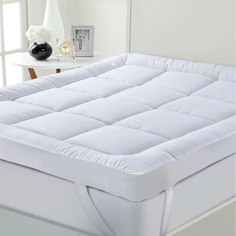 Extra Deep 700 GSM Mattress Topper Microfiber 5cm Box Stitched Breathable And Hypoallergenic, Double (4'6)
