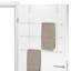 Porte-serviettes à 3 niveaux à suspendre à la porte - Porte-serviettes de salle de bain en métal blanc
