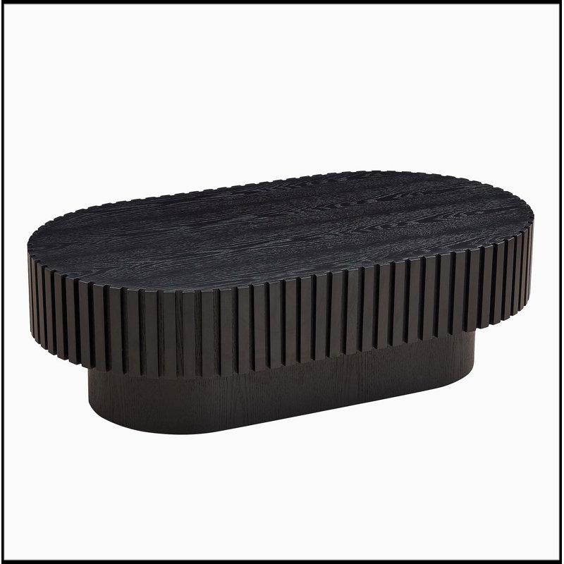 Table basse à tambour 43,70 pouces Handcraft, Noir, noir, noir, noir
