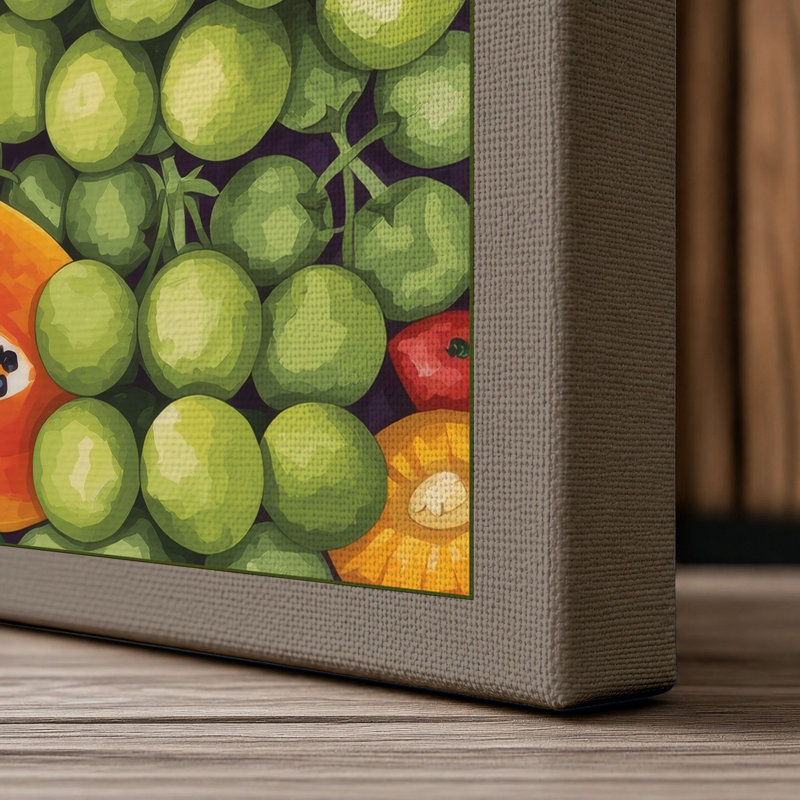 Garden Harvest Modern - Wrapped Canvas, 18x12 - 45.7 x 30.5 cm, Taupe Border