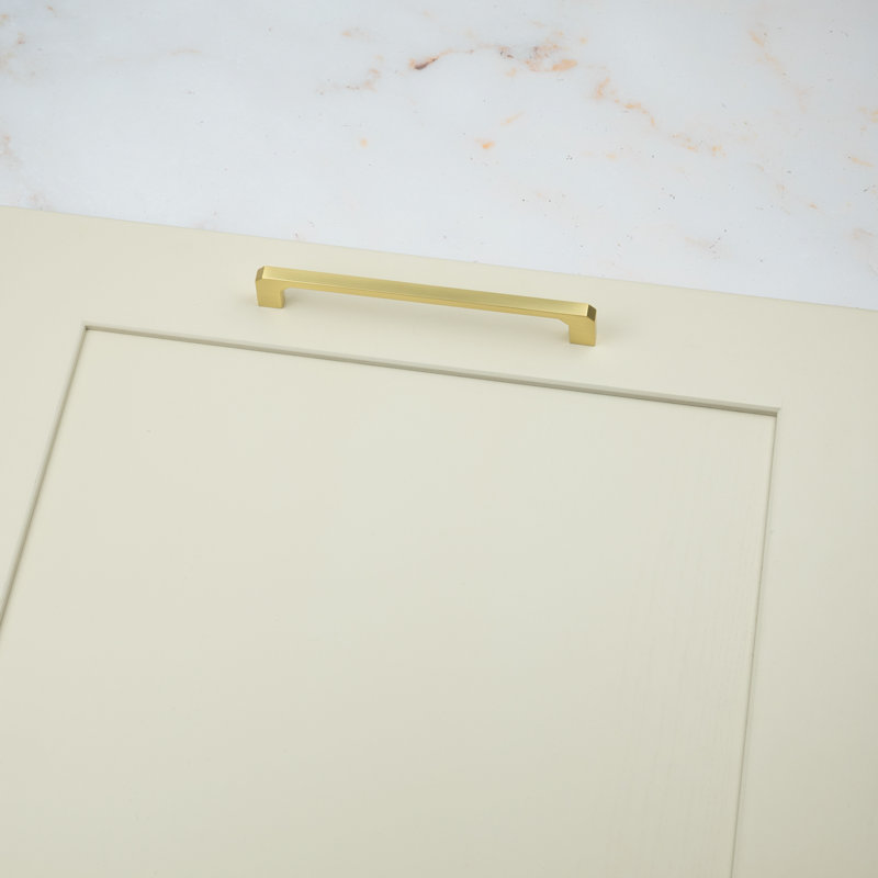 Brushed Brass Angled End D-Bar Handles, 160mm