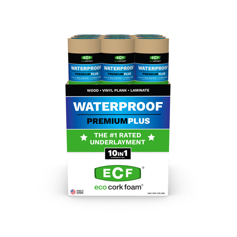 Eco-Friendly Cork and Polyethylene Underlayment Roll with Vapor Barrier