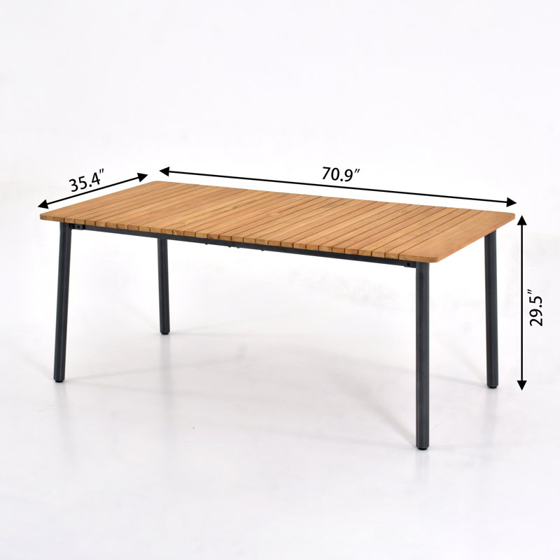 Parkview 70" Rectangular 6 - Person Outdoor Dining Set