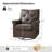 Stratton 31"W Transitional Genuine Leather Swivel Rocker Chair with Tufted Back and Nailhead Trim-1351458632