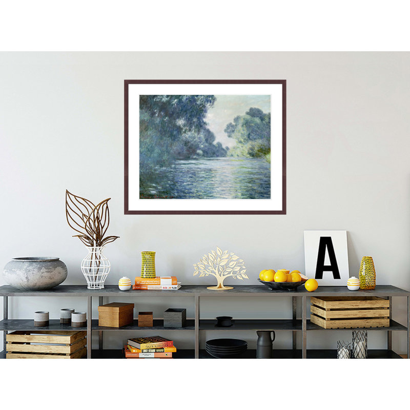 Branche de la seine près de Giverny par Claude Monet, impression giclée encadrée, H 33,5 po x l 40,29 po