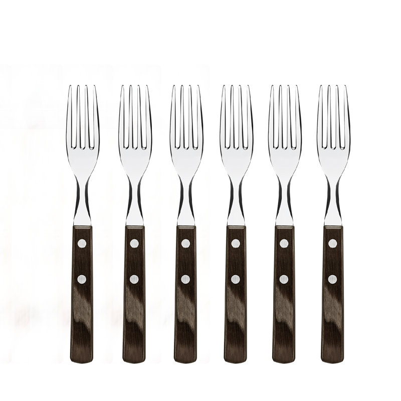 Tramontina Gaucho 6 Piece Fork Set, Service for 6, Brown