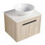 Ensemble de meuble-lavabo moderne 24 po avec lavabo en céramique, meuble-lavabo mural en chêne blanc avec porte à fermeture douce