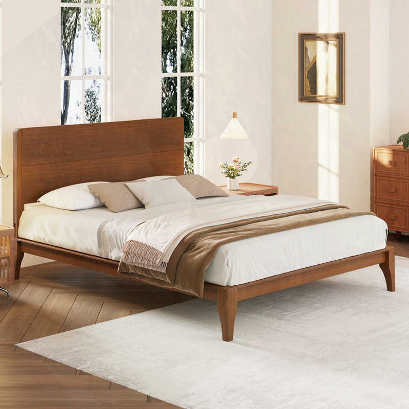 Lit plateforme Mid-Century, Lit double