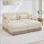 Leopard Print Chenille Sectional Sofa-125743058-125743047