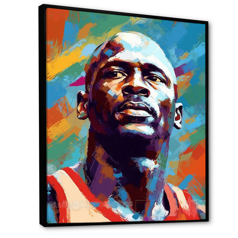 Mj The Best sur impression sur toile, H 20 po x l 12 po x P 1 po, Cadre flottant noir