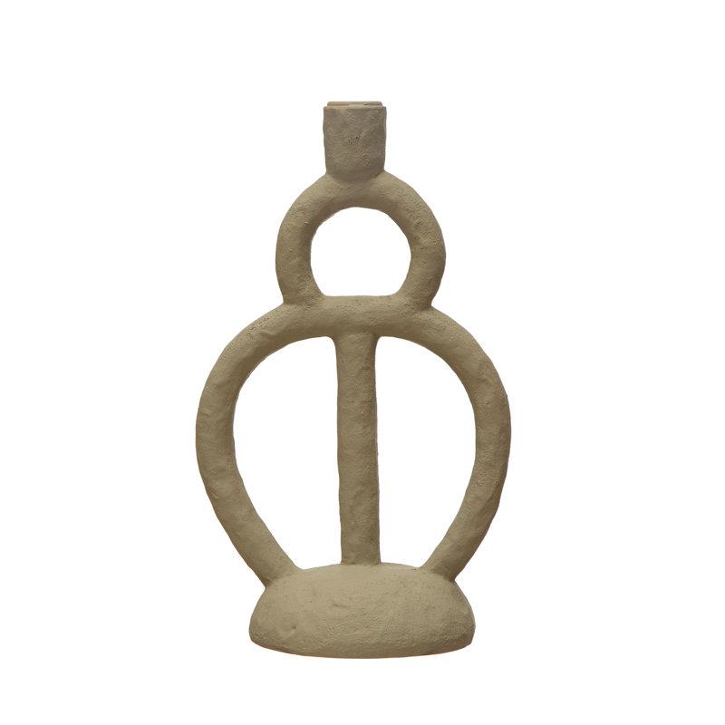 11.37'' H Polyresin Tabletop Candlestick