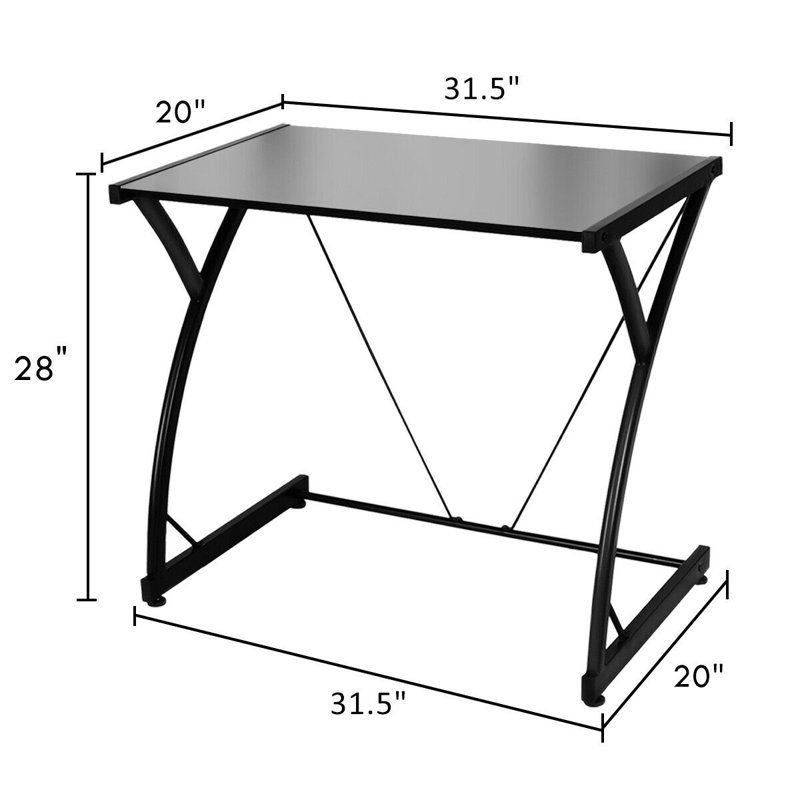 Metal Base Computer Desk