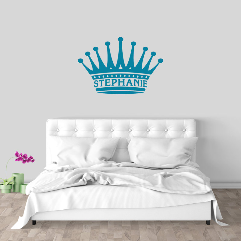 Adhésif décoratif couronne nom / couronne, Bleu sarcelle, Oui