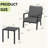 Mornlift 3-Piece Aluminum Outdoor Patio Conversation Set With Gray Cushions And Side Table-122879285-122879286