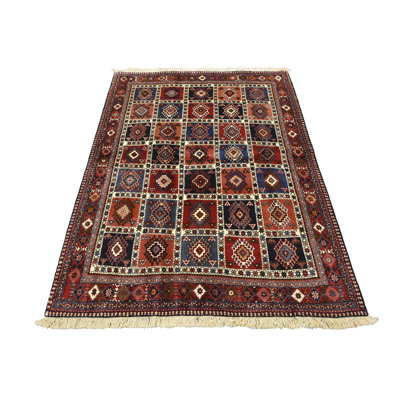 Fita One-of-a-Kind 5'1'' x 6'10'' 1990s Rectangle Wool Area Rug in Blue