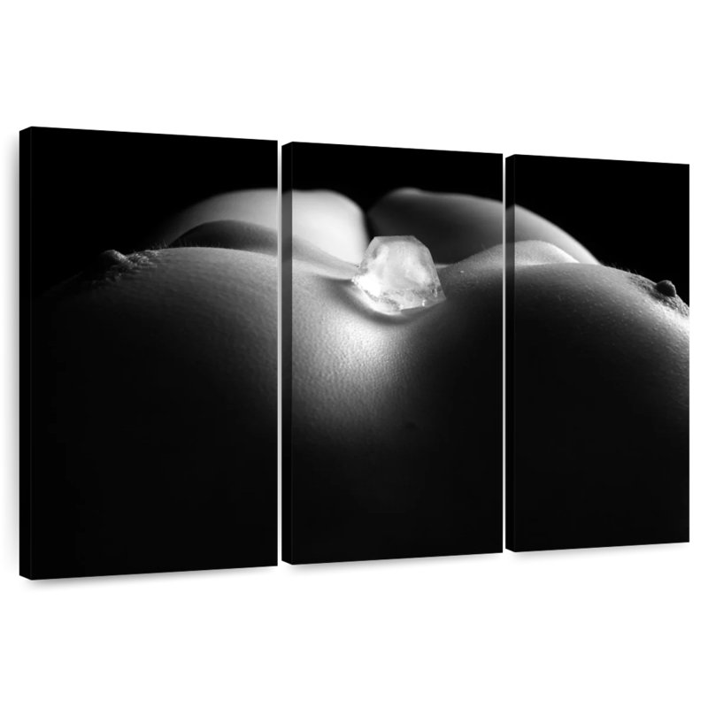 Glaçon sur la poitrine de femme I, H 42 po x l 65 po