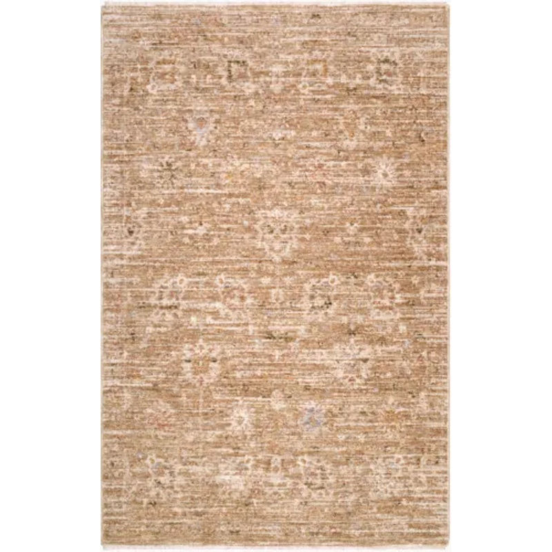 Tapis tissé à la machine Autumn, Brun, brun clair, ivoire, brun clair, olive, Rectangle 6 pi 7 po x 9 pi 6 po