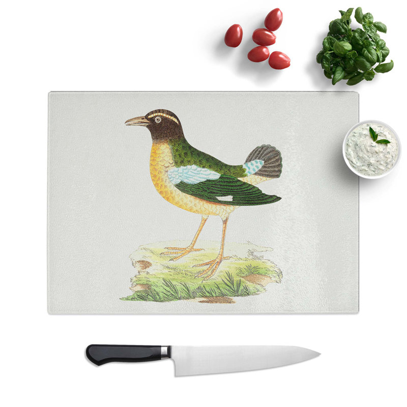 Glass Green Crow by George Shaw Chopping Board, 39 cm W x 28.5 cm L