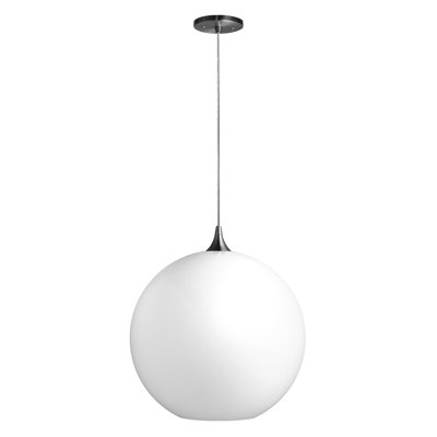 16 in. Brush Nickel Globe Pendant Light