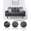 Batel 58" Faux Leather Square Arm Sofa Loveseat-1926536957
