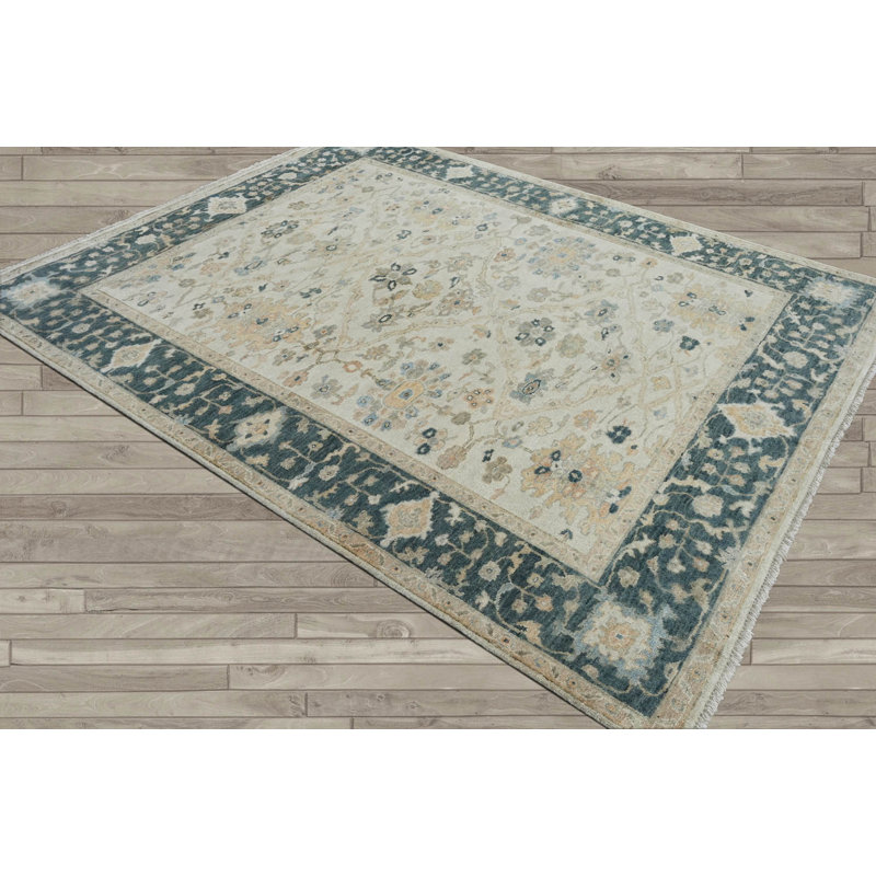 Tapis intérieur / extérieur en laine One-of-a-Kind, Rectangle 7 pi 11 po x 9 pi 8 po