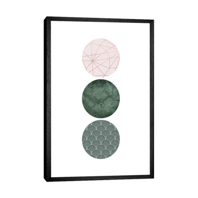 Evergreen Blush Geo III by Urban Epiphany - Print on Canvas