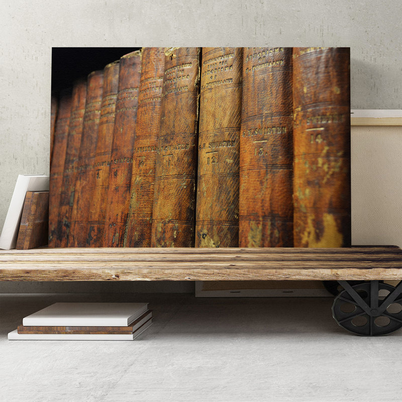 Vintage Old Books Photographic - Wrapped Canvas, 70cm H x 100cm W