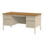 Bureau à double caisson avec tiroir central pour la maison, le bureau ou l'école-111532512-13922310
