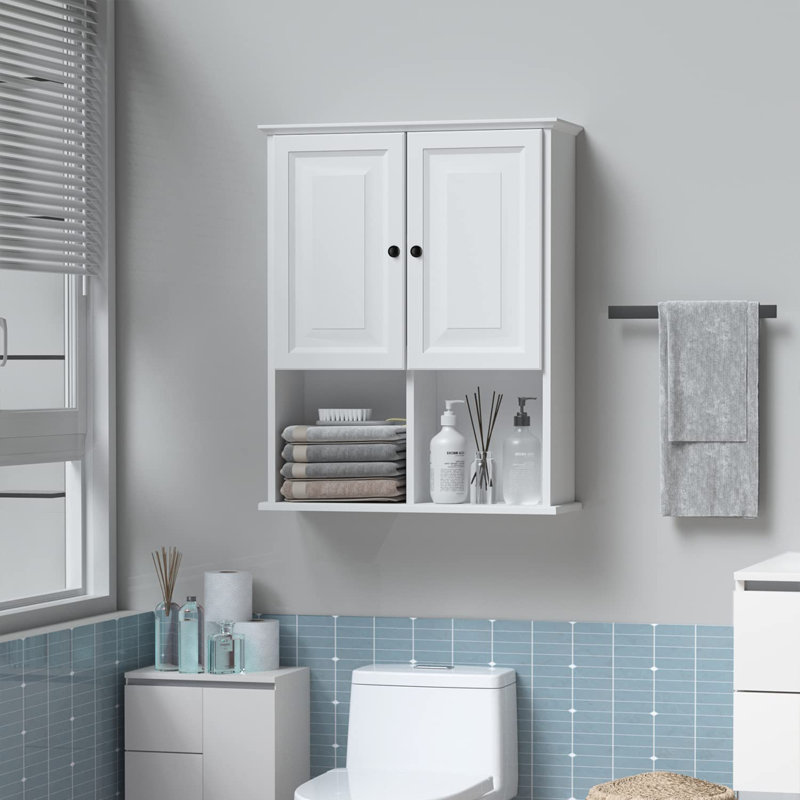 Armoire murale de salle de bain avec détecteur de mouvement à DEL, Espresso