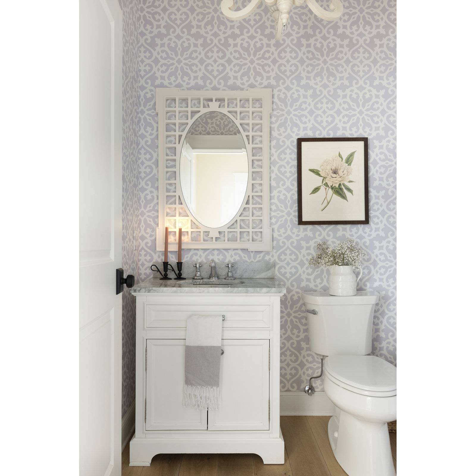 Emele Bria Hammel Garden Mirror, White