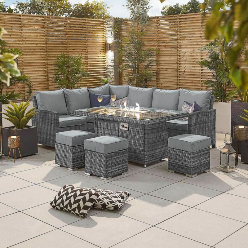 Anbal 8 - Person Seating Group with Cushions, Grey