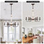 Lustre de style rétro blanc et rouille avec luminaire suspendu à 6 lumières (E12 sans ampoule incluse)