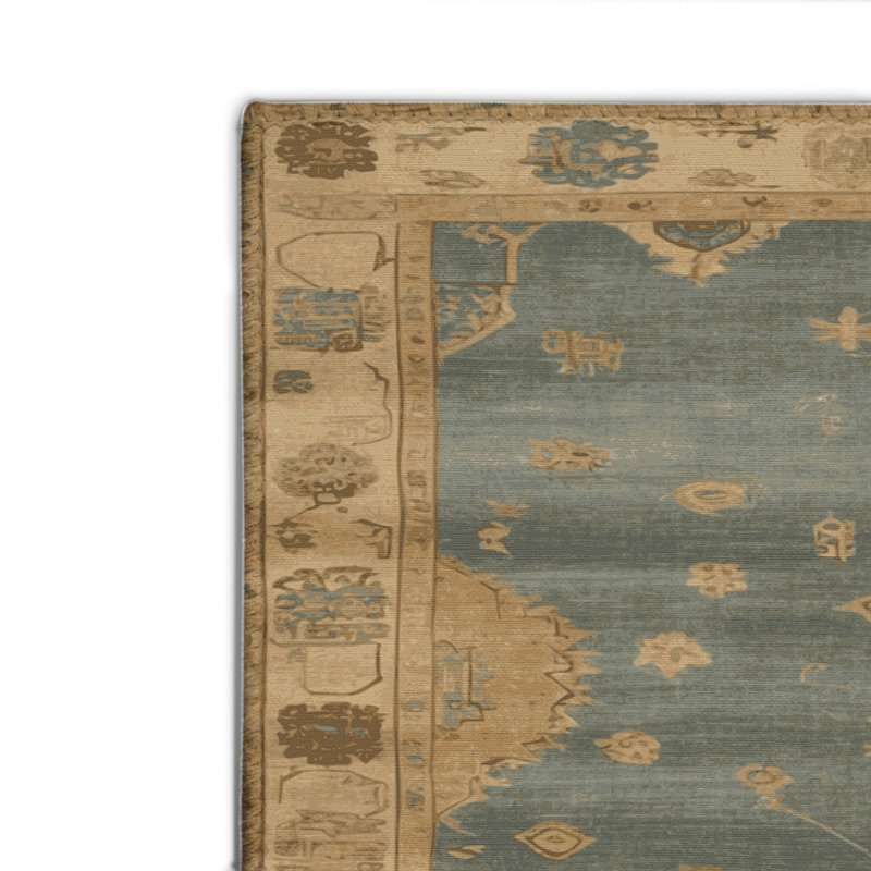 Tapis intérieur et extérieur brun Overdyed, Rectangulaire 2 pi x 3 pi