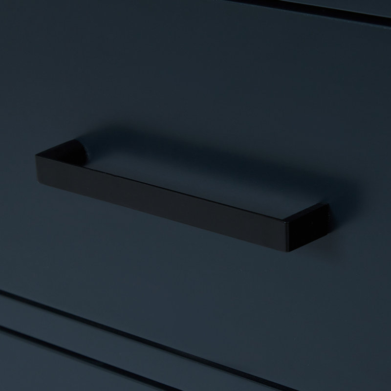 ARIEL HEPBURN 37 IN RIGHT OFFSET RECTANGULAR SINK VANITY 1,5 IN, Midnight Blue, Rectangular, Left