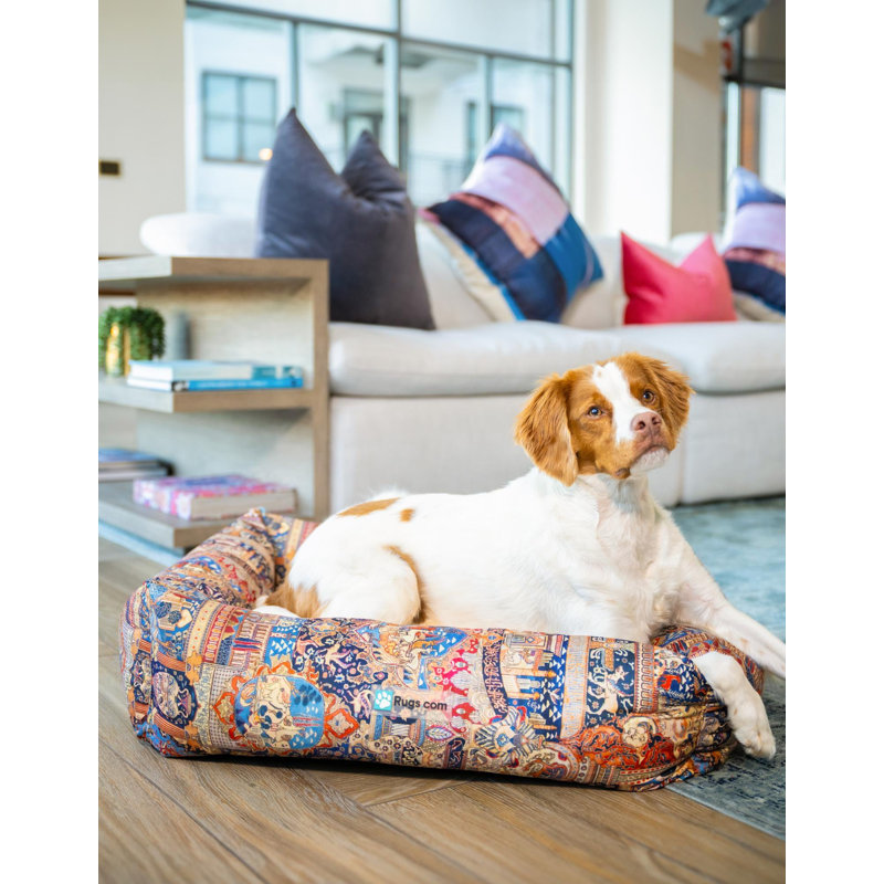 Tapis pour lit de qualité supérieure Rugs.com, H 7,5 po x l 16 po x P 20 po, Beige/Blue/Brown/Red/Orange/Olive/CreamFloral