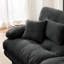 Canapé modulaire surdimensionné en chenille surdimensionné en L gris surdimensionné à 3 places, canapé-lit avec coussins décoratifs et coussins de taille, traversin confortable et convertible pour salon