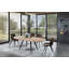 Amalah Extendable Oak Oval Metal Base Dining Table