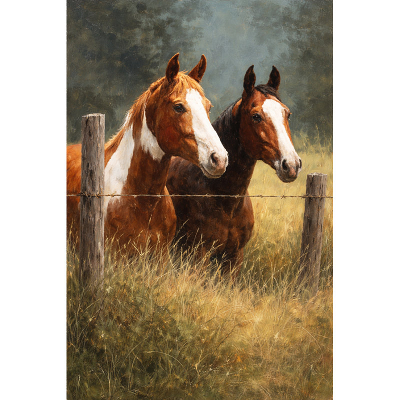 Art mural sur toile tendue avec clôture, L 16 po x H 24 po x P 1,5 po