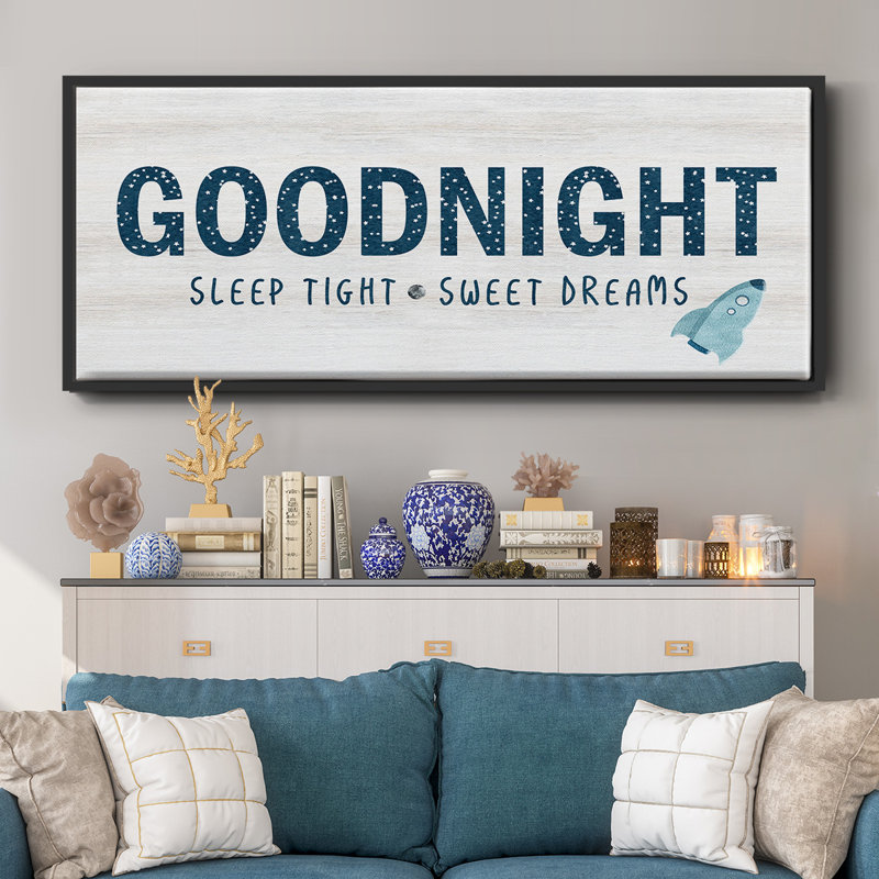 «Sleep Tight Sweet Dreams», toile encadrée, H 8 po x l 20 po
