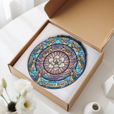 Panneau de vitrail 12 "H Garden Angel