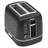 2 Slice Toaster Wide Slot with Removable Crumb Tray, Variable Browning Control, black-97962200